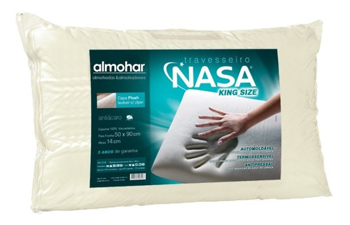 Imagen 3 de 7 de Almohadas Viscoelasticas Memoria Nasa King Size Alto 14 Cm