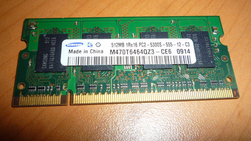 Ram So-dimm Samsung 512mb Pc2-5300s-555-12-c3 (Usado)