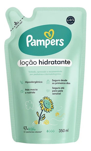 Loção Hidratante Pampers - 350ml Refil