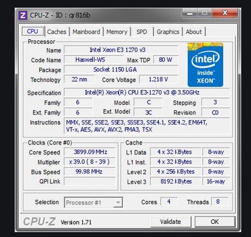Imagem 5 de 10 de Xeon 1270 V3 Socket 1150 + 16 Gb Ddr3 (2 X 8 Gb) 1600 Mhz