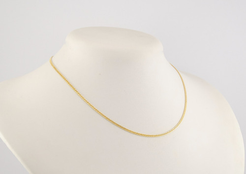 Corrente Feminina Grumet Dupla 1.9 45 Cm Ouro 18k 750 Maciça