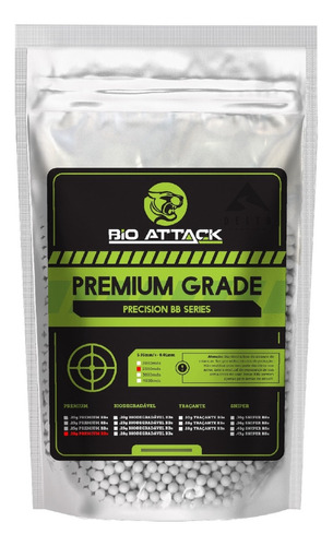 Esfera Airsoft Bbs Munição Bolinha Bioattack Premium 0.28g