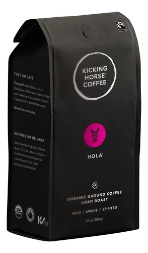 Kicking Horse Coffee, Hola, Caf De Tueste Claro, Molido, 10