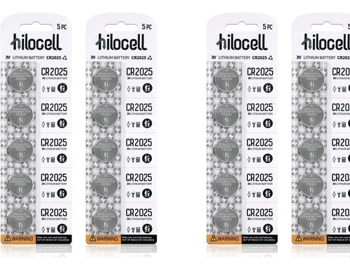 Hilocell Paquete De 40 Baterias Cr2025, Bateria De Litio Cr2