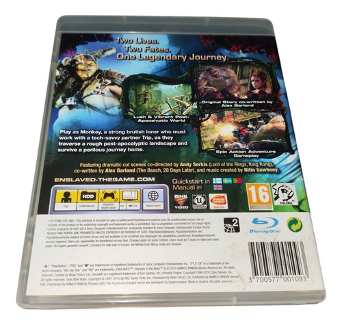 Enslaved Odyssey To The West Ps3 Físico - Juegos Ps3 (Usado)