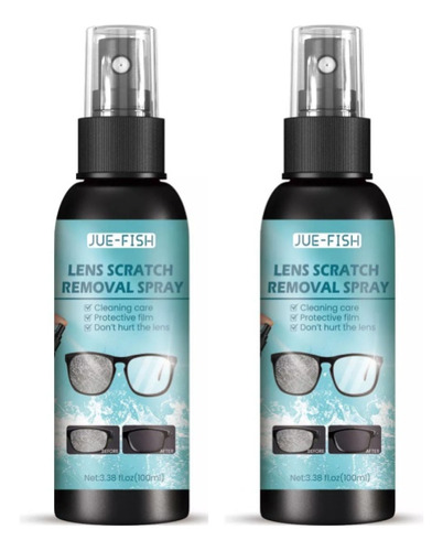 2 X Spray Limpiador De Lentes Y Rasguños Para Gafas Y Gafas