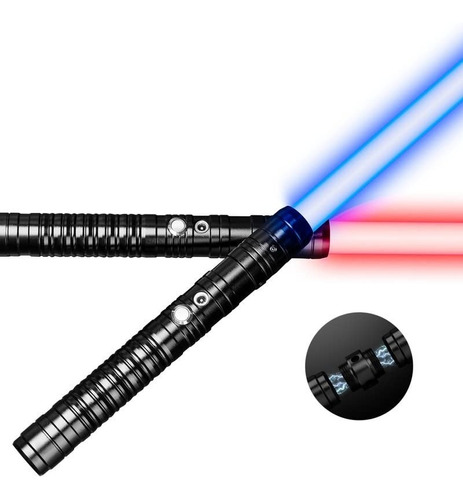 Espada Star Wars Sable De Luz Lightsaber Doble, Metal, Rgb