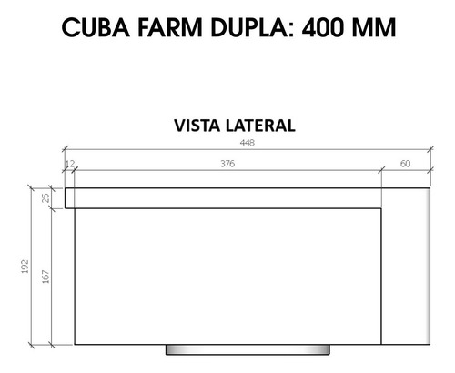 Cuba Dupla Cozinha Farmsink Durasein 87 Cm 12 X Sem Juros