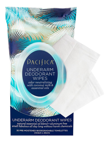 Pacifica Beauty, Coconut Milk Oils Essential Wipes Desodoran