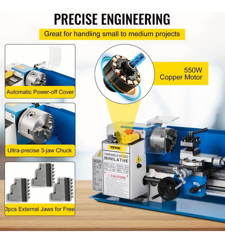 Torno De Metal Mini De Precisión