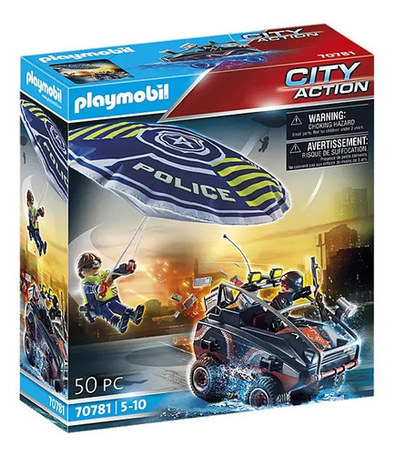 Playmobil Policia En Paracaidas Int 70781 Original Intek