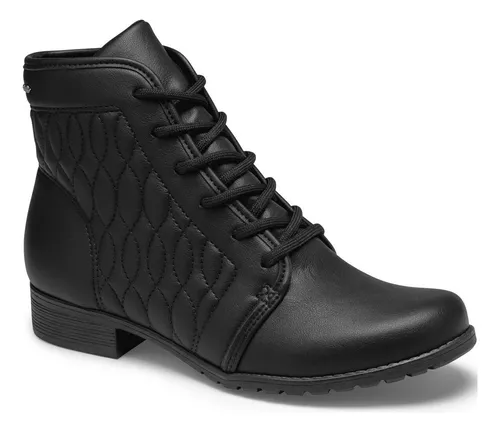 Bota Coturno Dakota Matelass Cano Baixo Feminino G9551 Pret