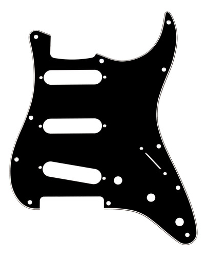 Pickguard, Stratocaster® S/s/s, 11-hole Mount, B/w/b, 3-ply