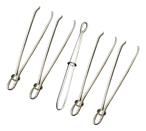 5 Pinzas Y Enhebrador De Cordón Elástico Bodkin De Metal,