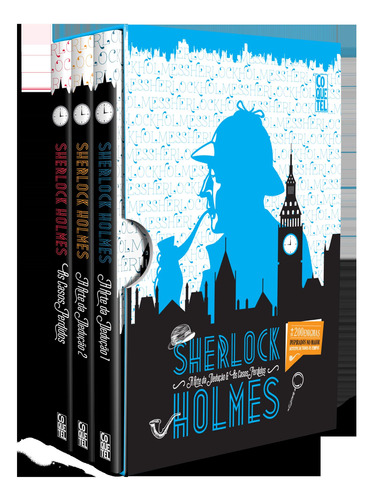 Box - Sherlock Holmes - A Arte da dedução & Os casos Pedidos: Mais de 200 enigmas Inspirados no maior detetive de todos os tempos, de Dedopulos, Tim. Editora Nova Fronteira Participações S/A, capa dura em português, 2019