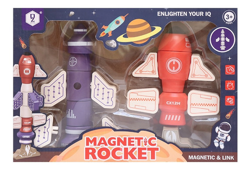 Juguete Cohete Naves Espaciales Magneticas Armables Con Iman
