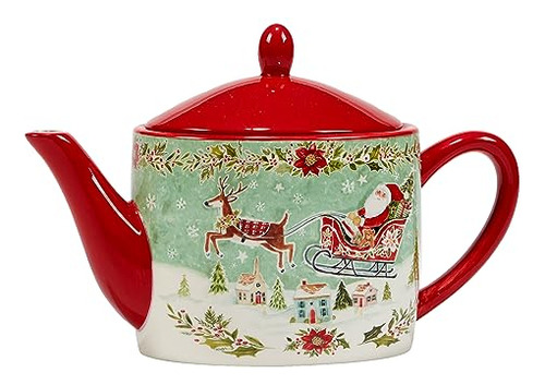 Tetera Navidad, 40 Onzas, Multicolor