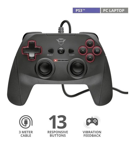 Joystick Ps3 Gxt 540 Yula Original Trust Pc Usb - 20712