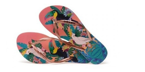 Ojotas Chinelas Chancletas Havaianas Slim Tropical F Mujer