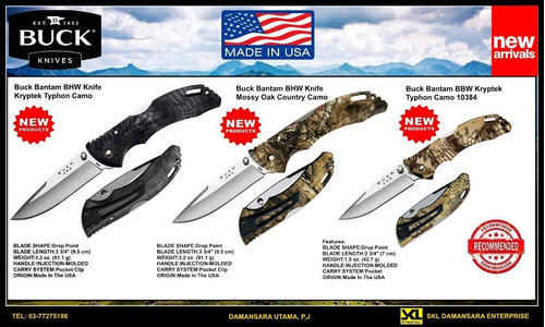 Imagen 9 de 10 de Cuchillo Buck Bantam Bhw Lockback 420hc Hoja 9,2cm Colores.