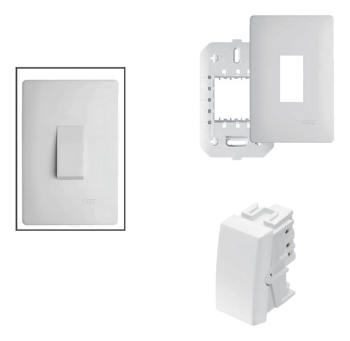 Conj. Interruptor Simples Vertical 4x2 16a Fame