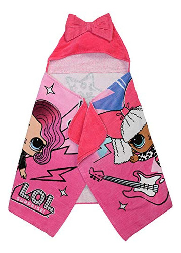 Toalha De Banho Com Capuz Wrap L.o.l. Surprise! Rosa De Algo