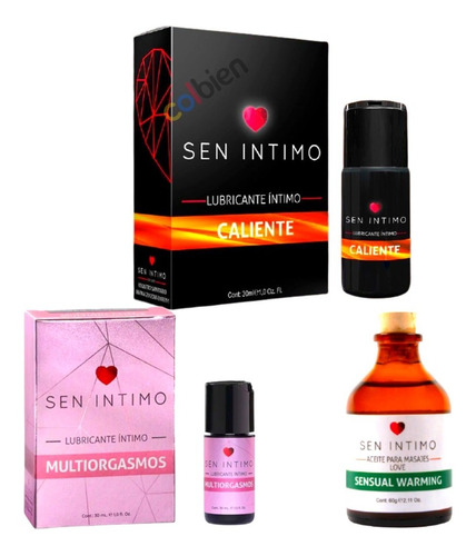 Combo De Lubricante Caliente + Multiorgasmos + Aceite Masaje