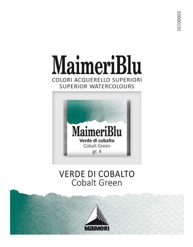 Aquarela Maimeri Blu Pastilha Gr.4 328 Cobalt Green 1,5ml