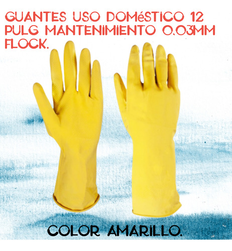 Guantes Mantenimiento Uso Doméstico Color Amarillo 