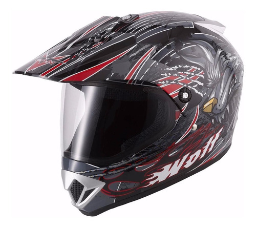 Casco Max V-370 V-can Wolf Cross C/visor Motard Motocros Nsr