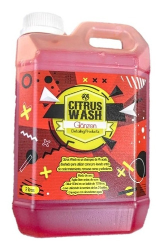 Glänzen Detailing Citrus Wash Shampoo Ph Acido 2 Litros