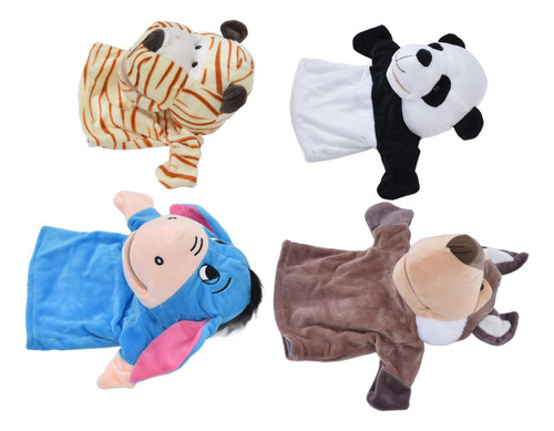 Juego De 4 Títeres De Animales Hand Puppet Animal Toy Parent