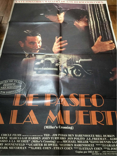 Poster  De Paseo A La Muerte Jhon Turturro Original 1990