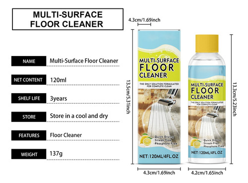 Limpiador De Pisos Cleaner Refill, Fuerte Y Descontaminante,