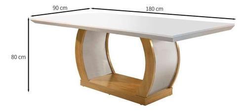 Conjunto De Mesa De Jantar Com Tampo De Vidro E 6 Cadeira... Cor Marrom