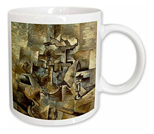 Taza De Cerámica  Con Pintura De Violín De Picasso, 11 Onzas