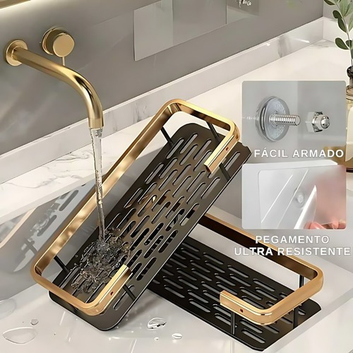 Triple Organizador De Ducha Jabonera Estante Adhesivo Baño