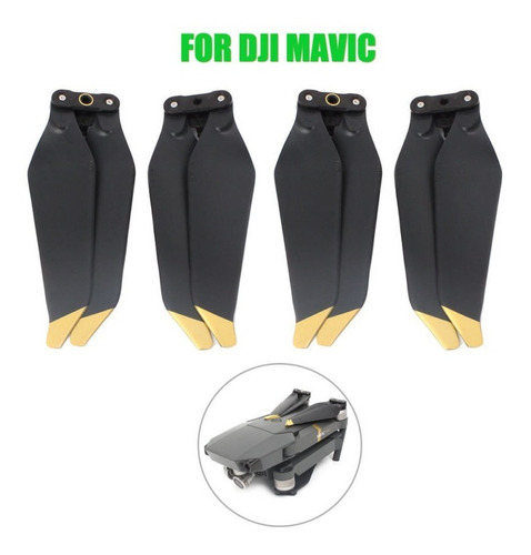 Imagen 3 de 5 de 2 Pares De Hélices Pro Platino Mavic Dji 8331 Ruido Quick-re