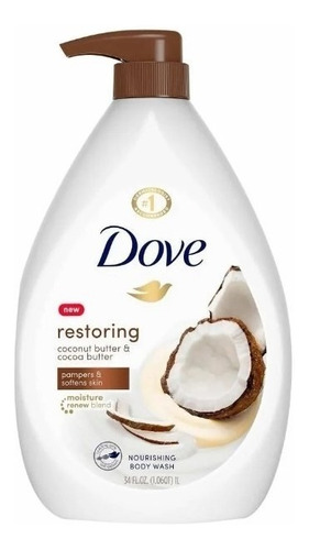 Jabón Líquido Corporal Dove® Restauración Coco Y Cacao 1 L