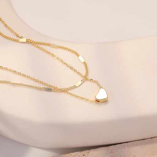 Ascomy Collar De Oro Delicado Para Mujer, Collares Chapados