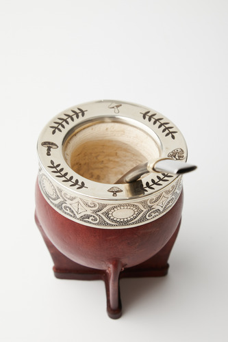 Mate Imperial Calabaza Forrado Cuero Alpaca Capybara Hongo Marrón Honguitos