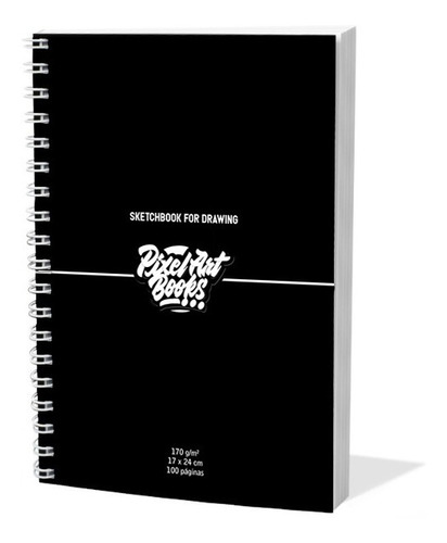 Sketchbook Para Desenho Com 100 Paginas 17 X 24cm 170grs