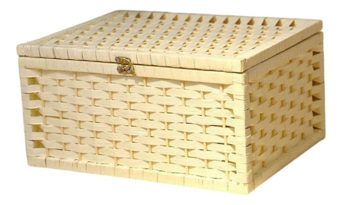 Cesta De Armazenamento Com Tampa Organizadora Caixa Branco