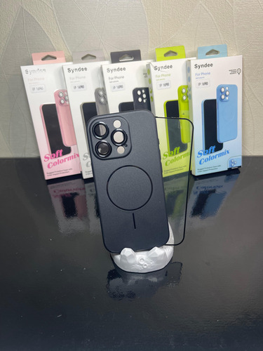 Colores Varios Tpu Con Tecnologia Magsafe, Incluye Mica 9d Negro Ip12 Pro