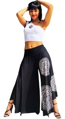Pantalón Hindú Maxi Palazzo De India Mandala Moda