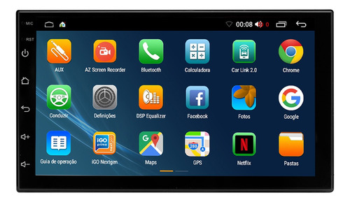 Multimidia Aikon Core Red Universal 1din 7p Android 2/64gb