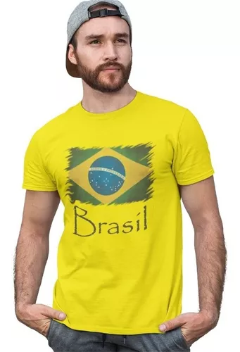 Camiseta Patriota Brasil Verde e Amarelo Street Wear Style-Di Nuevo