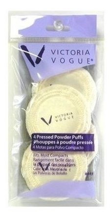 Victoria Vogue Round Puff Pressed Powder 4 Count