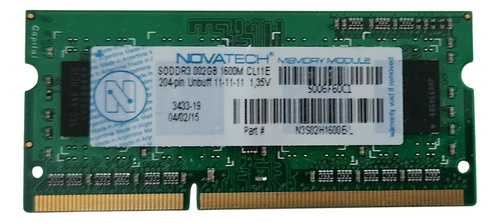 Memoria Ram 2gb Ddr3 Novatech 1600mhz (Usado)
