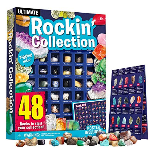 Toys Rocks Collection 48pcs Rock And Mineral Education ...